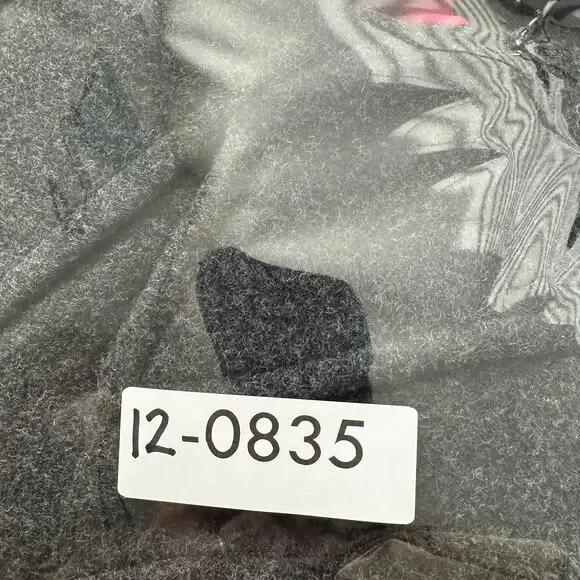 Izzi Collections 100 Wool Pea Coat Large Charcoal Gray Dark Academia Goth Preppy - Picture 8 of 8